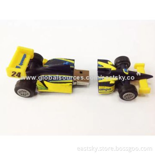 Customized Motorcycle Race-shaped USB Flash Drive, Made of Soft PVC material, OEM Orders are WelcomeNew